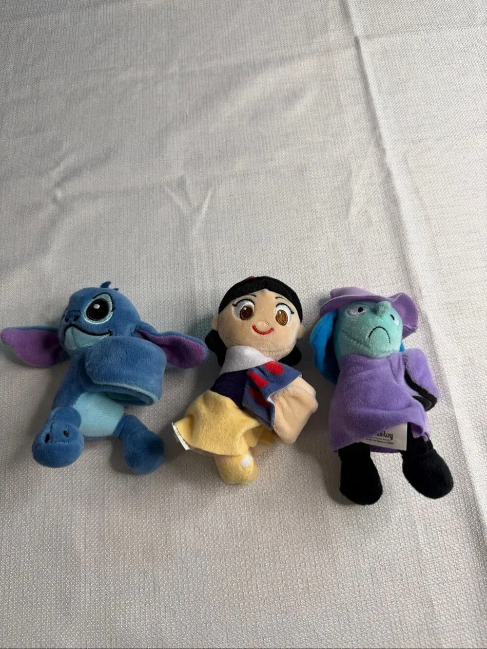 Disney Slap Bracelet Plush Lot of 3 Stitch Snow White Eeyore Vintage Toys